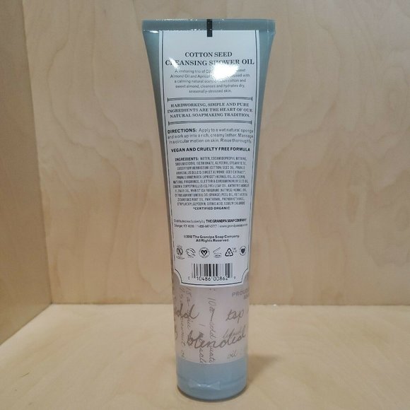 THE GRANDPA SOAP CO Cotton Seed Cleansing Shower Oil - VEGAN - Picture 2 of 4